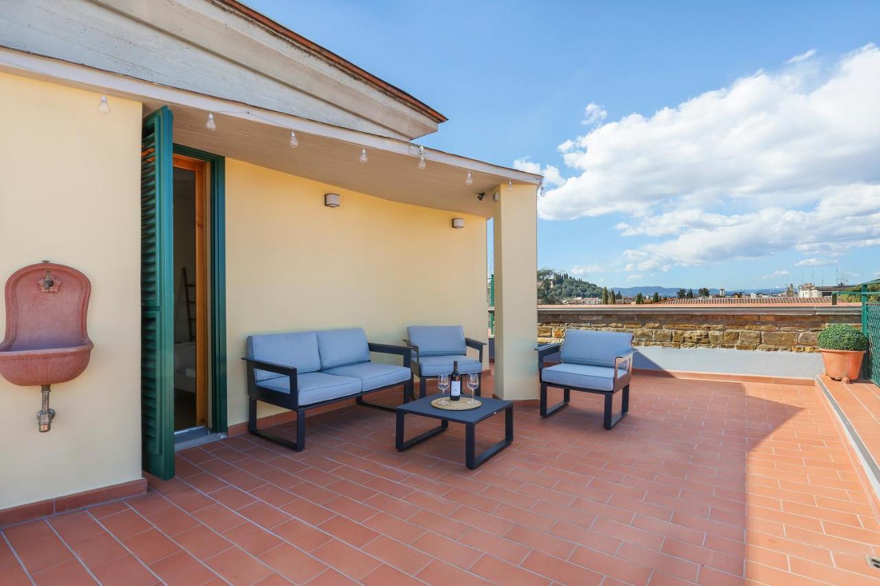Apartmán Penthouse With Big Terrace In Oltrarno Florencie Exteriér fotografie
